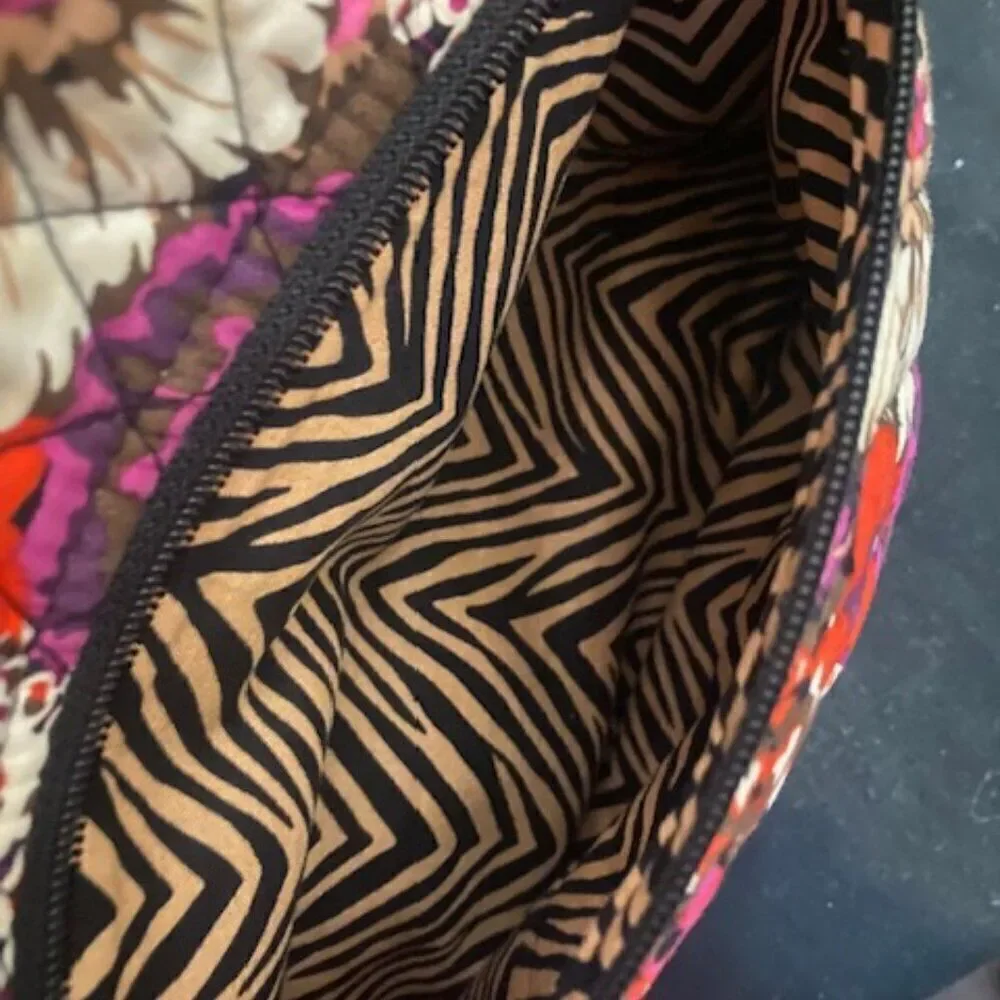 Vera Bradley Pink/Purple/Orange Floral turn lock satchel
